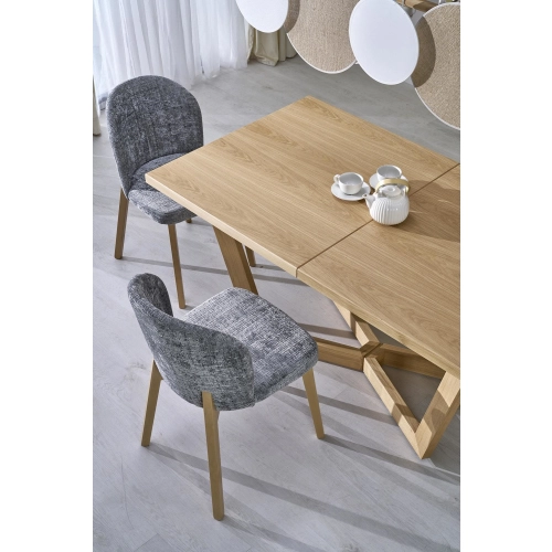 STÓŁ ROZKŁADANY 160 - 250 X 90 X 77 CM DĄB NATURALNY/DĄB NATURALNY